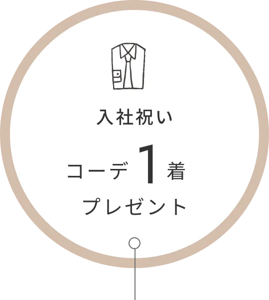 入社祝いコーデ1着プレゼント